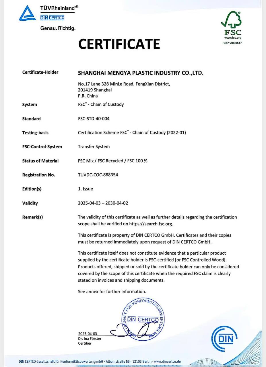 FSC Chain of Custody Certificate
